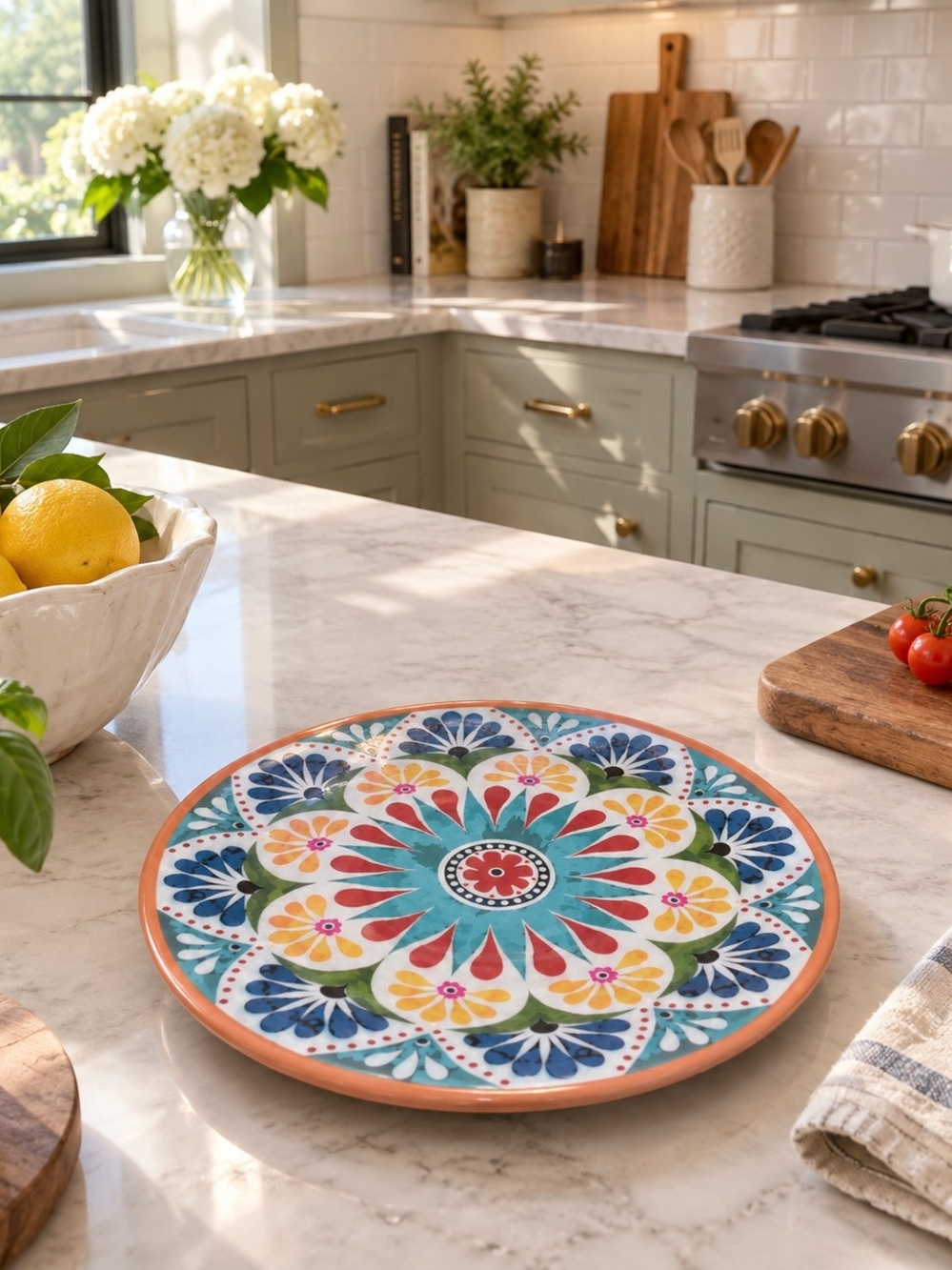 Multicolor Serving Platter